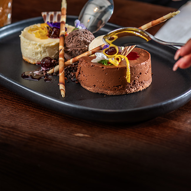 Dessert menu at The Sheep Heid Inn